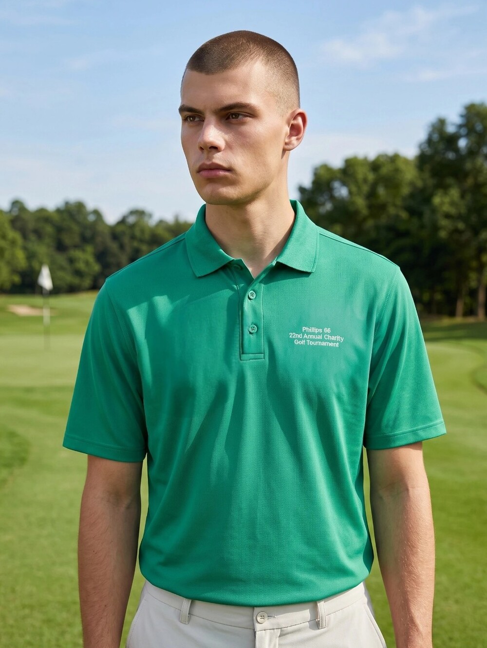 Nike Polo Shirt with "Phillips 66 22nd Annual Charity Golf Tournament" logo